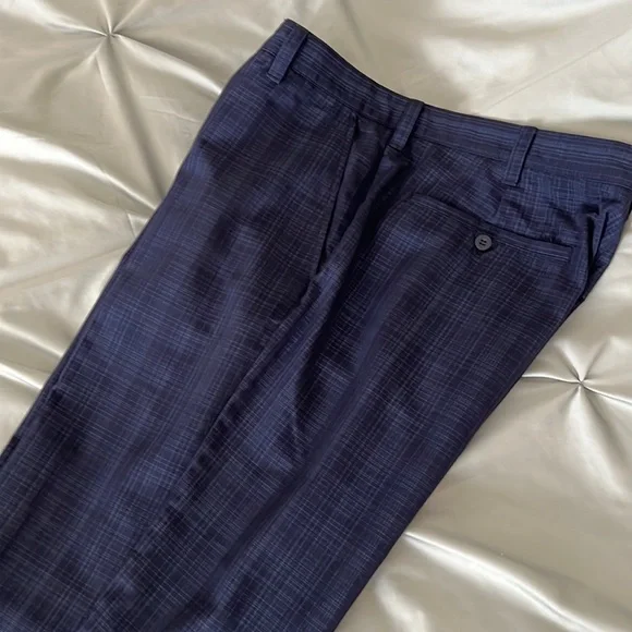 Izod Pants Navy Blue Plaid Golf Pants Mens 38x34 Poshmark